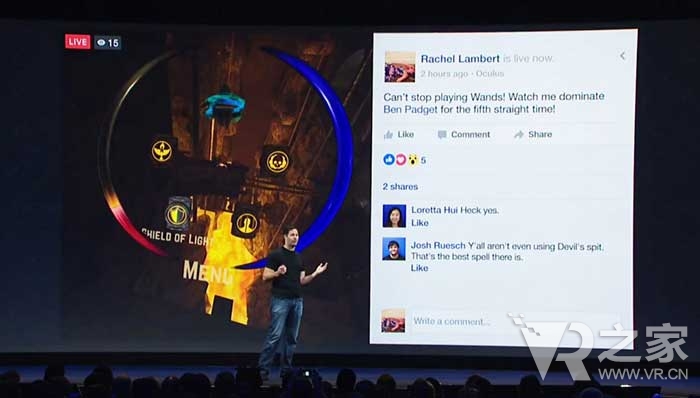 VR游戏直播上线 Facebook全面对接GearVR