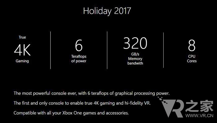 目标直指PS4Pro 微软天蝎座支持真4K和高清VR