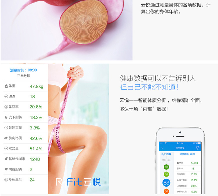 魅族 RyFit 智能体质分析仪